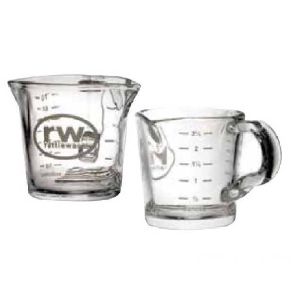 rattleware Shot Pitcher, Double Spout, 3 oz, White Printing, Glass, 27610