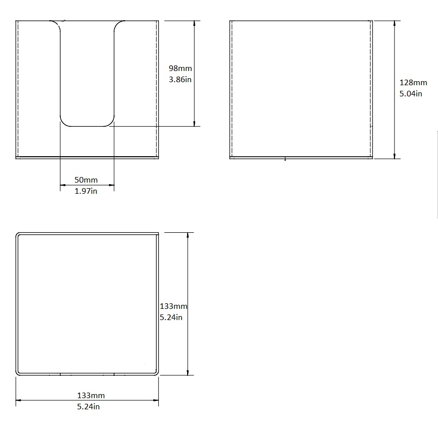 rattleware Napkin Holder, Acrylic, 5.25"x5.25"x5", 05287 - Image 2