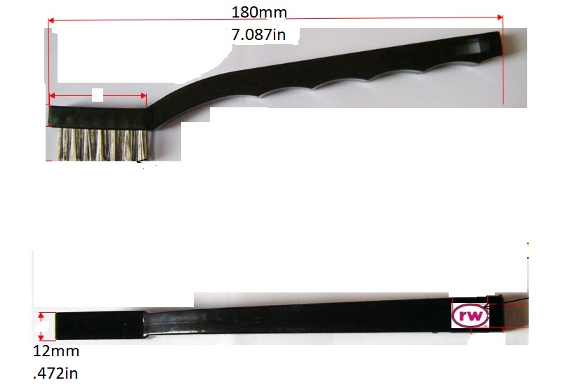 rattleware Stainless Steel Brush, 7", 31202 - Image 3