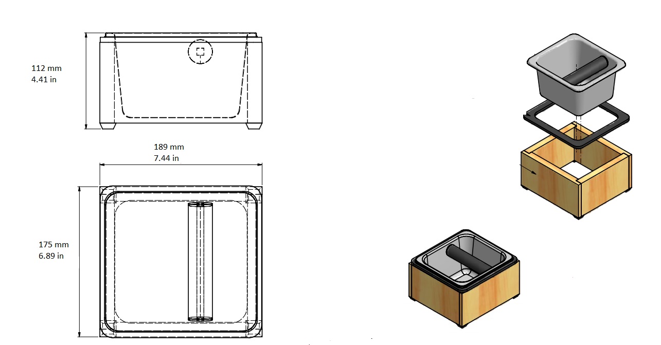 rattleware Basic Knock Box Set, Maple Holder, 25670 - Image 2