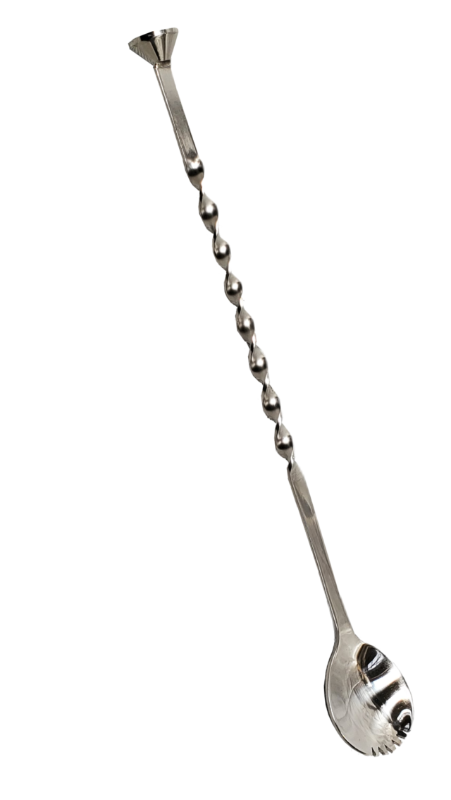 rattleware Cocktail Spoon, Spiral Muddler, Stainless Steel, RW863