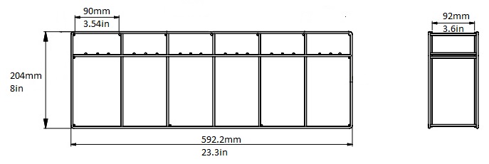 rattleware 6 Bottle Rack Flat - 6" Riser Design - Organize Bottles - RW138 - Image 2