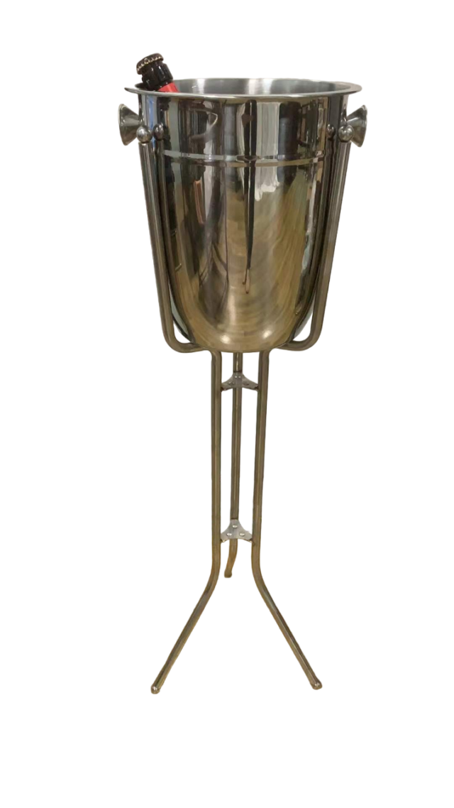 rattleware Ice Pail with stand, Stainless, Approx. 5L