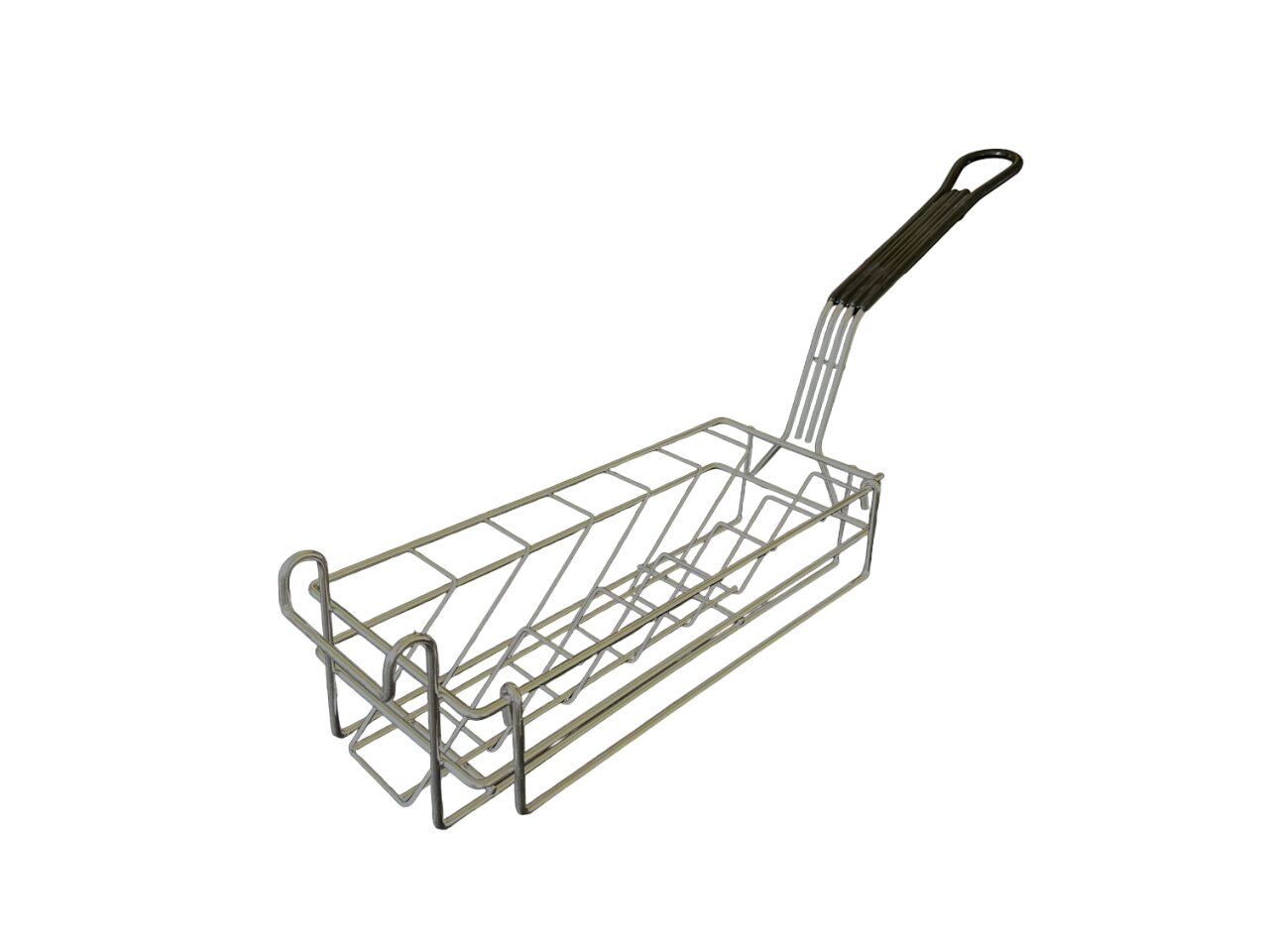 Quality Industries Fry Basket, Stainless Steel, Cutlet/Patty, 344x143 mm, 13.5x5.4 in