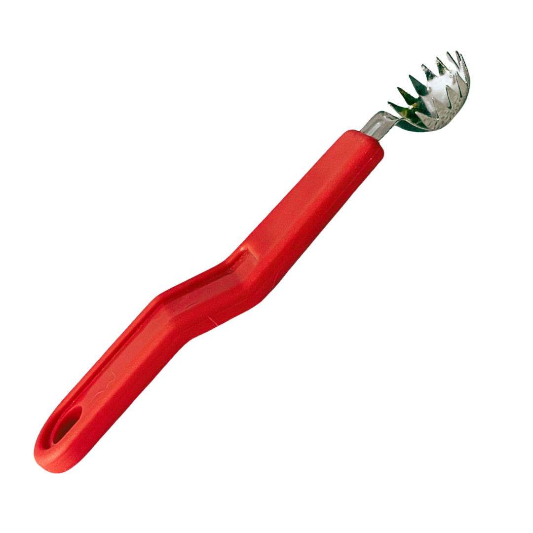 Quality Industries Red Coring Tool - 4.5in Plastic Handle, Stainless Steel End, 12-pack | Precision Kitchen & Workshop Essential
