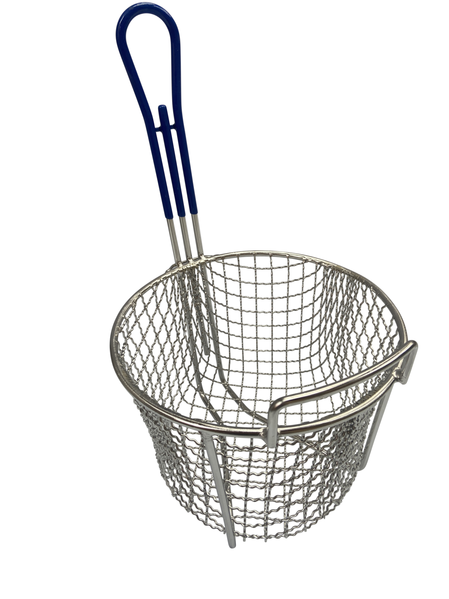 Quality Industries Basket, Stainless Steel, Crispy, Blue Handle, 240x240x178 (mm)