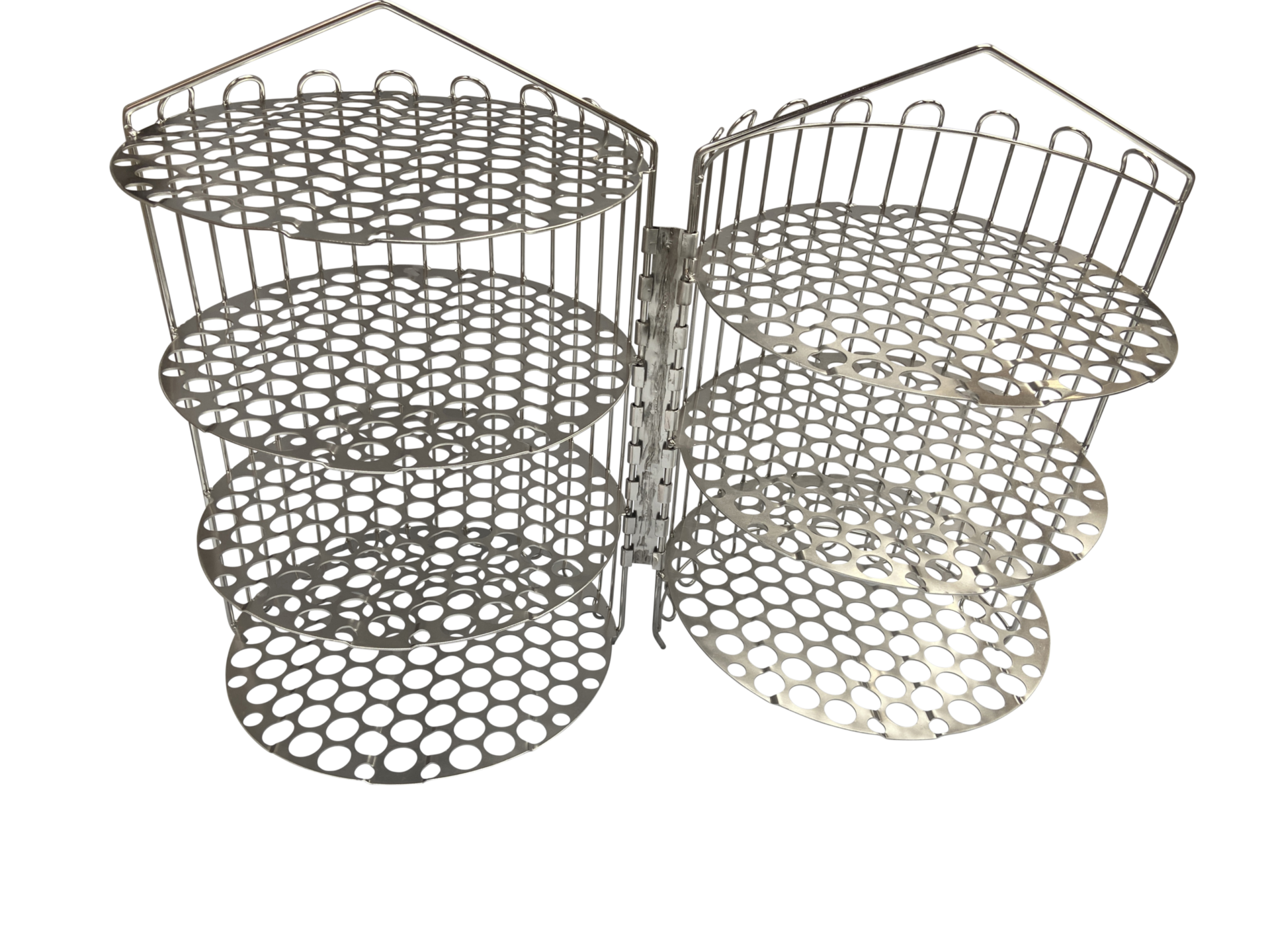Quality Industries Fry Basket, Stainless Steel, Clamshell, 6HD, 297mm Diameter, 400mm Height