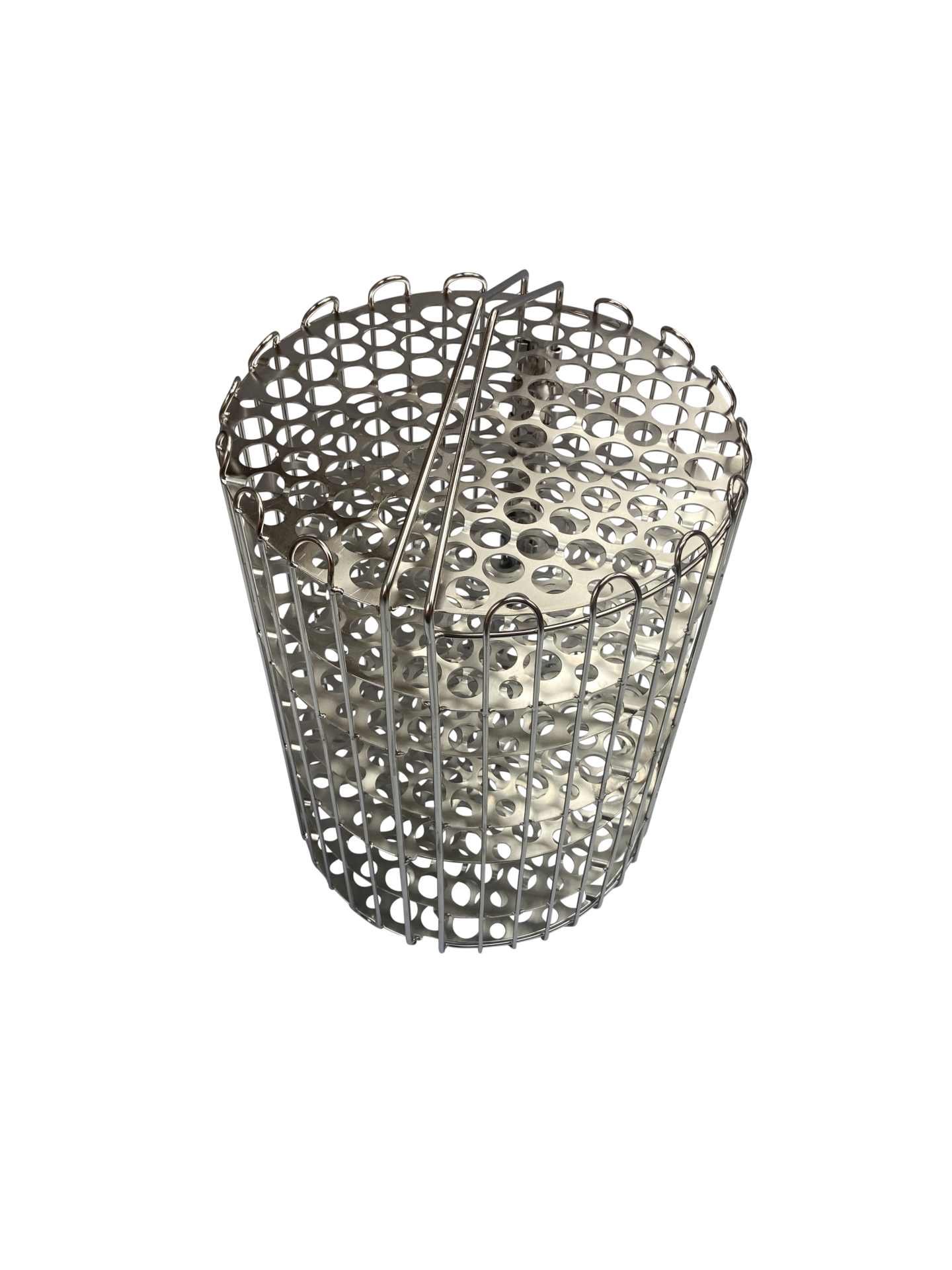 Quality Industries Fry Basket, Stainless Steel, Clamshell, 6HD, 297mm Diameter, 400mm Height - Image 2