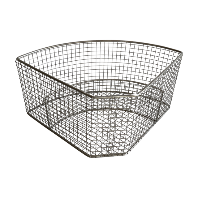 Quality Industries Parts Washing Basket, Quarter Round, Stainless Steel, 223mm Radius, 132mm Height