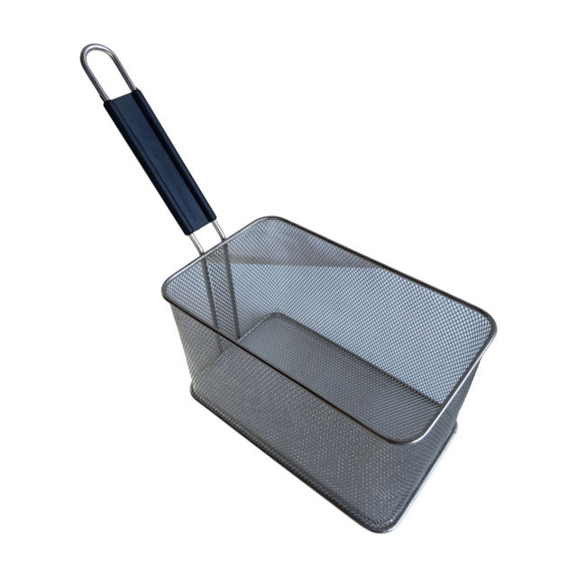 Quality Industries Pasta Basket, Stainless Steel, Black Handle, 150x250x145 (mm)