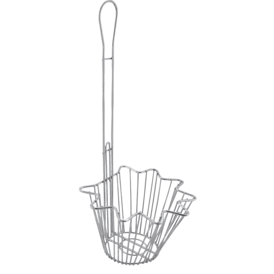 Quality Industries Basket, Fryer for Taco Salad Bowl, 7.7" x 6.9" x 5" Basket Size, Stainless Steel - Commercial Kitchen Appliance