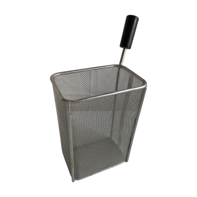Quality Industries Pasta Basket, Stainless Steel, Black Handle, 185x90x135 (mm)