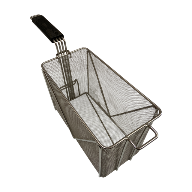 Quality Industries Pasta Basket, Stainless Steel, Black Handle, 300x150x160 (mm)