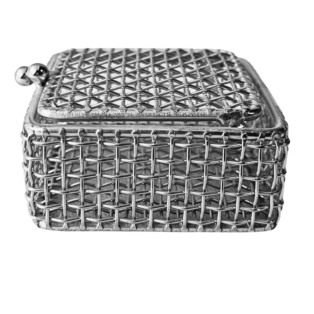 Mini Parts Washing Basket, Stainless Steel, Ball Clasp, 67x67x33 (mm) - Image 5