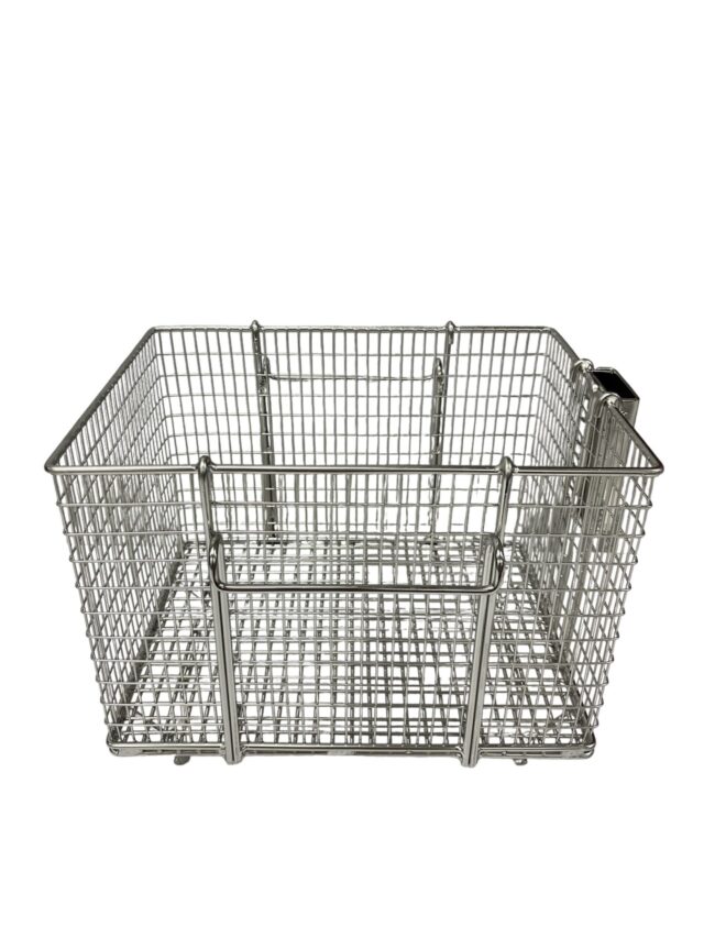 Quality Industries Open Basket, Stainless Steel, Two Side Hooks, No Handle, 333x245x225 (mm)