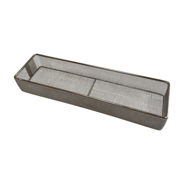 Quality Industries Parts Washing Basket, Open, for Ultrasonic Cleaner, Stainless Steel, 360x100x55 (mm)