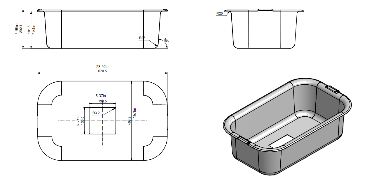 Quality Industries Lug, Center Hole, Stainless Steel - Image 4