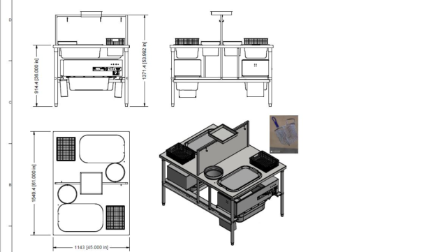 Quality Industries 45" x 61" Table with QI Sifter 120V