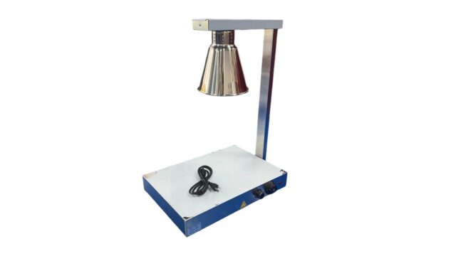 Quality Industries Single Head Food Warmer Light - 375W, 110V, Free-Standing