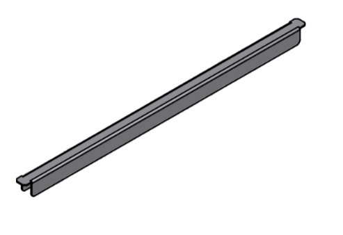 Quality Industries 20" Stainless Steel Adapter Bar - Divider for Foodservice