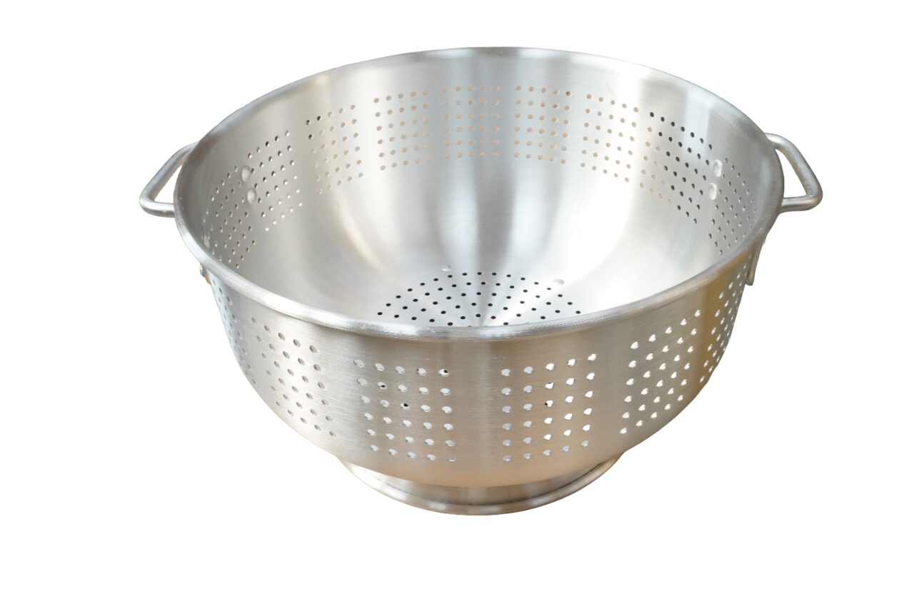 Quality Industries 16 Qt Colander, Aluminum,Silver - Commercial Strainer