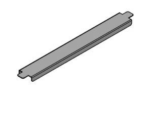 Quality Industries 20" Stainless Steel Adapter Bar - Divider for Commercial Foodservice