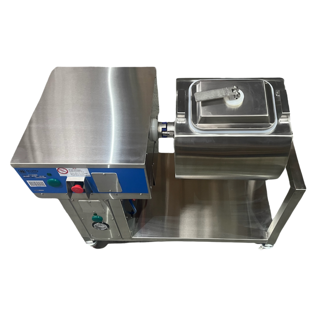 Quality Industries Vacuum Tumble Marinator, 220V, SS, Swiveled Caster Kit with Brakes - Commercial Kitchen Appliance